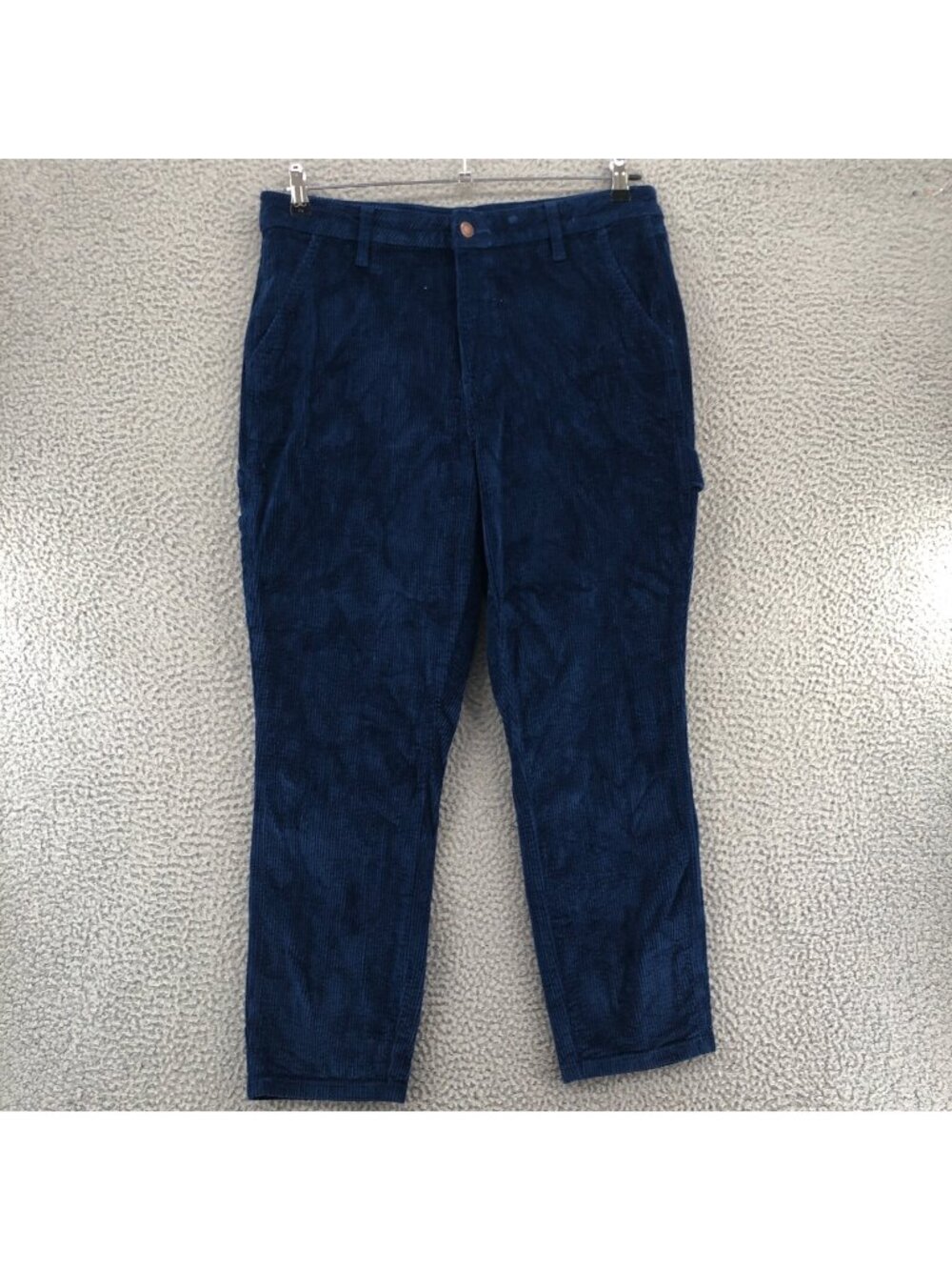 Judy Blue Jeans Womens 30 Blue Corduroy Slim Fit Stretch Tapered Cropped Ankle
